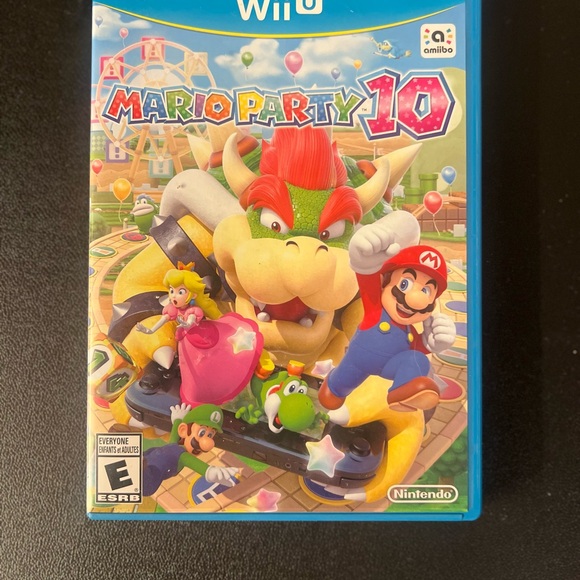 Nintendo Mario Party 10 for Wii U - Vibrant Blue Case - Picture 1 of 5